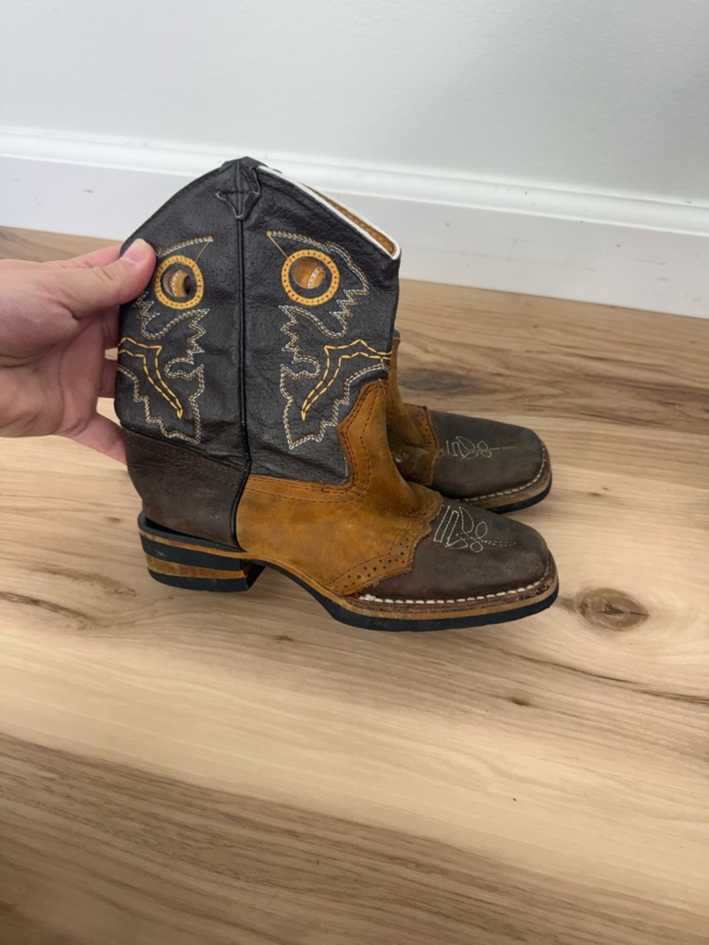 Old Corral Kids Two-Tone Brown Western Boots